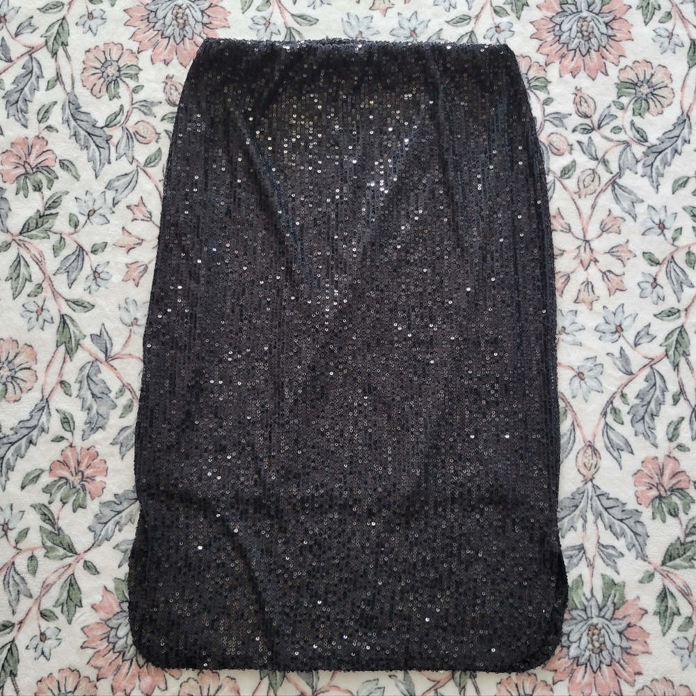 7th Ray | Black Sequin Skirt